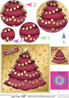 Xmas Tree Circle Pyramage Topper