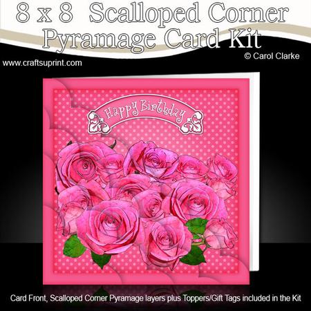 8 x 8 Birthday Roses Scalloped Corner Kit
