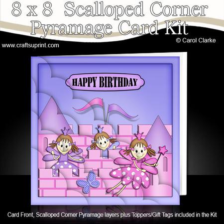 8 x 8 Birthday Fairy Castle Scalloped Corner Kit
