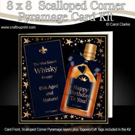 8 x 8 Birthday Whisky Scalloped Corner Kit