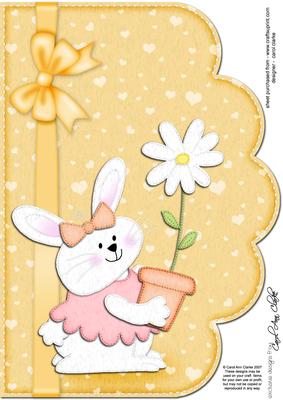 A4 Little Bunny Felties Scalloped Edge