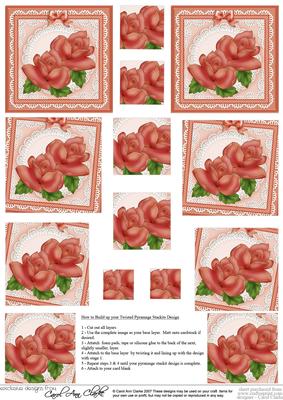 Just Roses Twisted Pyramage Sheet