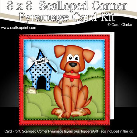 8 x 8 Rusty the Dog Scalloped Corner Kit