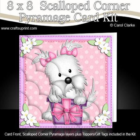 8 x 8 Jess the Westie's Present Scalloped Corner Kit