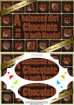 A5 Chocolate Emergency Greetings Scallop Corners N Pyramage