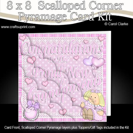 8 x 8 New Grandparents Scalloped Corner Kit