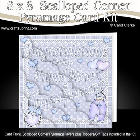 8 x 8 New Grandparents Scalloped Corner Kit