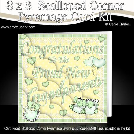 8 x 8 New Grandparents Scalloped Corner Kit