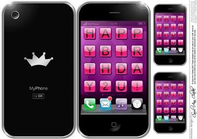 Smart Phone Birthday Shaped Card