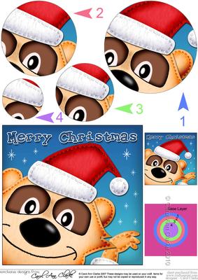 Xmas Eric Meerkat Circle Pyramage Topper