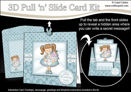 3D Liz's Flowers Pull N Slide Kit with 3D Decoupage