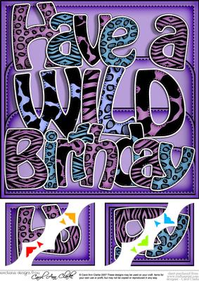 8 x 8 Wild Birthday Scalloped Corner Topper