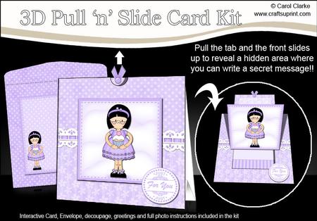 3D Roz's Cupcake Pull N Slide Kit with 3D Decoupage