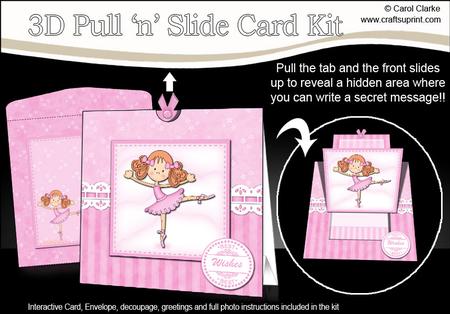 3D Betzi Ballerina Pull N Slide Kit with 3D Decoupage