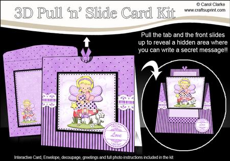 3D Fairy Fiz's Butterfly Pull N Slide Kit with 3D Decoupage