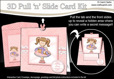 3D Liz's Flower Basket Pull N Slide Kit with 3D Decoupage
