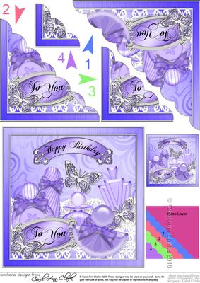 Birthday Perfumes Scallop Corner Side Stacker Topper