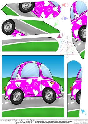 Funky Love Bug Car - Fan Pyramage Topper