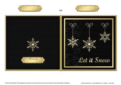 Xmas Snowflakes Cut and Fold Card
