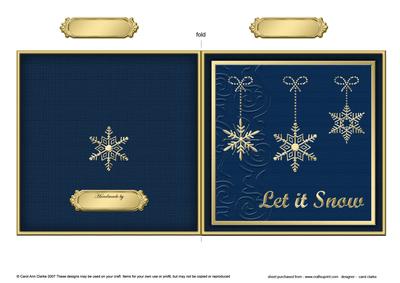 Xmas Snowflakes Cut and Fold Card
