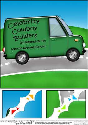 8 x 8 Cowboy Builders Scalloped Corner Topper