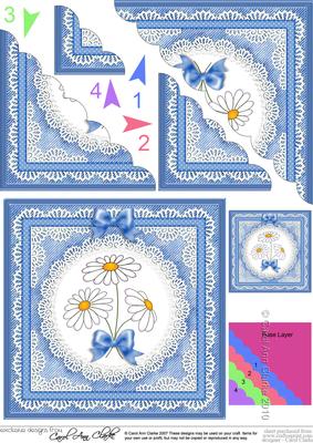 Denim and Daisies - Scallop Corner side stacker Topper