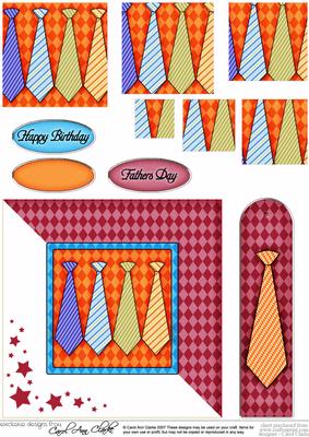 Men's Ties Quick Card with Pyramage