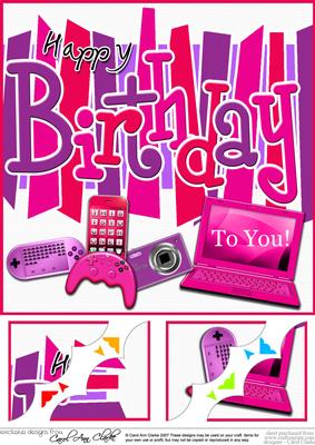 8 x 8 Birthday Gadgets Games N Gizmos Scalloped Corner Kit