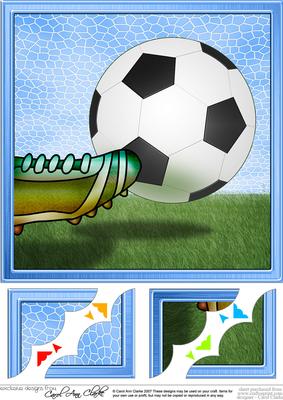 8 x 8 Football Scalloped Corner Topper