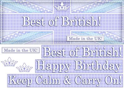 Large Dl Best of British Shabby Flag Quick Card 3D Decoupage
