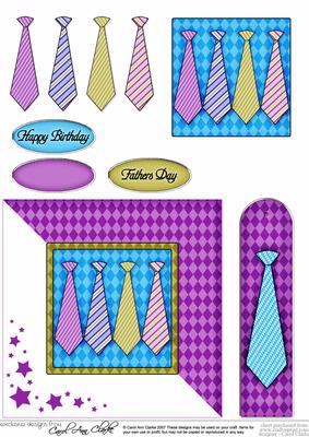 Men's Ties Quick Card with Decoupage