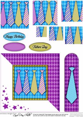 Men's Ties Quick Card with Pyramage