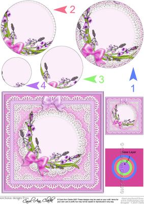 Bluebells Circle Pyramage Topper