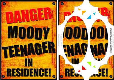 A5 Fun Novelty Moody Teenager Scallop Corners N Pyramage