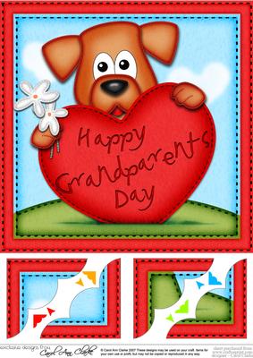 8x8 Rusty Dog's Grandparents Day Heart Topper