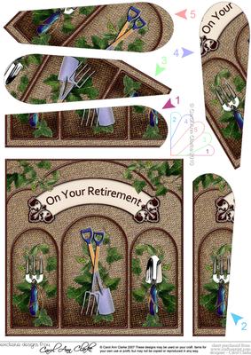 Gardening Retirement Fan Pyramage Topper