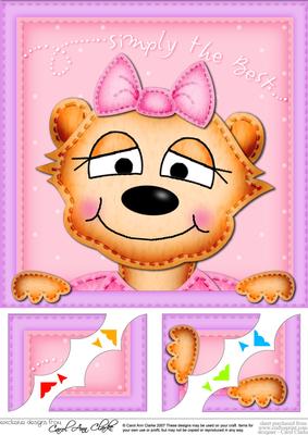 8 x 8 Mia Meerkat Scalloped Corner Topper