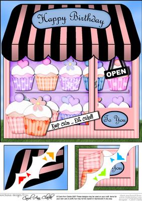8 x 8 the Cupcake Shop Topper