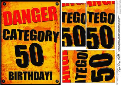 A5 Fun Novelty 50th Birthday Pyramage Topper