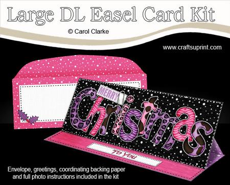 Large Dl Christmas Easel Card Kit