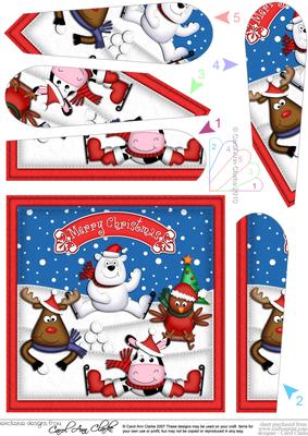 Xmas Festive Friends Fan Pyramage Topper