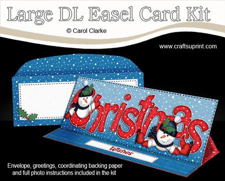 Large Dl Christmas Teacher Santa Easel Card Kit