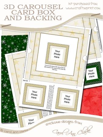 3D Christmas Santa Coordinating Card Box Kit
