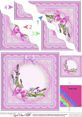 Pretty Bluebells - Wavy Corner side stacker Topper