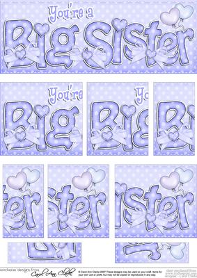 You're a Big Sister Dl Side Stacker Topper