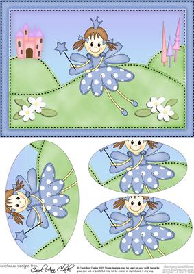 A5 Fairy Twinkletoes Oval Pyramage Topper