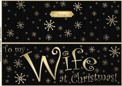 Large Dl to My Wife Christmas Quick Cut and Fold Card