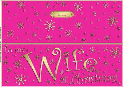 Large Dl to My Wife Christmas Quick Cut and Fold Card