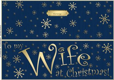 Large Dl to My Wife Christmas Quick Cut and Fold Card