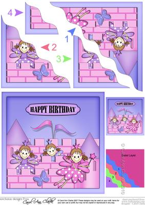 Birthday Fairy Castle Wavy Corner Side Stacker